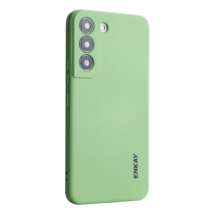 For Samsung Galaxy S24+ 5G ENKAY Liquid Silicone Soft Shockproof Phone Case(Light Green) - Galaxy S24+ 5G Cases by ENKAY | Online Shopping UK | buy2fix