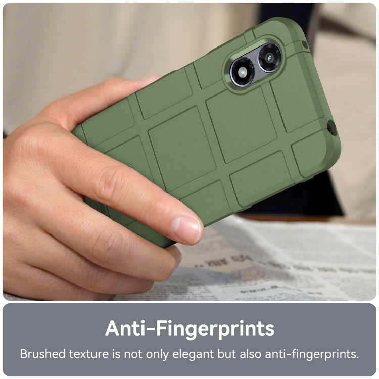 For Motorola Moto G Play 2024 Full Coverage Shockproof TPU Phone Case(Army Green) by buy2fix