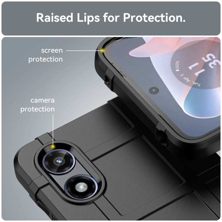 For Motorola Moto G Play 2024 Full Coverage Shockproof TPU Phone Case(Black) by buy2fix