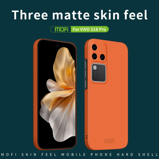 For vivo S18 Pro MOFI Qin Series Skin Feel All-inclusive PC Phone Case(Orange) - vivo Cases by MOFI | Online Shopping UK | buy2fix