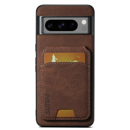 For Google Pixel 10 Pro XL Suteni H02 Litchi Leather Card Wallet Stand Back Phone Case(Brown) - Google Cases by Suteni | Online Shopping UK | buy2fix