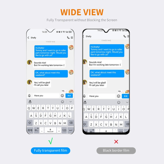 For OPPO A18 / A38 5pcs ENKAY 9H Big Arc Edge High Aluminum-silicon Tempered Glass Film by ENKAY