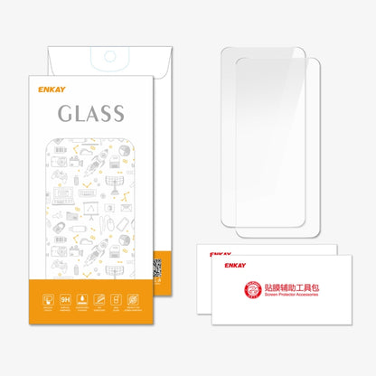 For Asus ROG Phone 8 2pcs ENKAY 9H Big Arc Edge High Aluminum-silicon Tempered Glass Film - ASUS Tempered Glass by ENKAY | Online Shopping UK | buy2fix