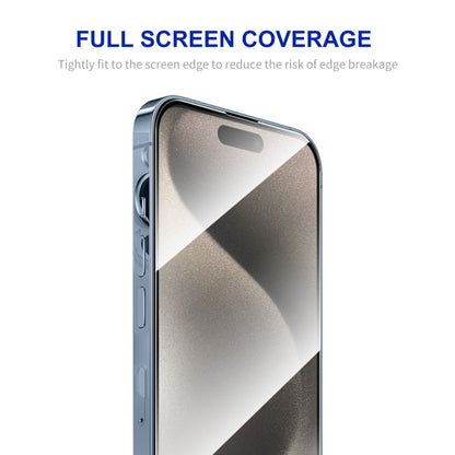 For iPhone 15 Pro ENKAY Easy Install High Alumina Silicon Full Glass Film - iPhone 15 Pro Tempered Glass by ENKAY | Online Shopping UK | buy2fix