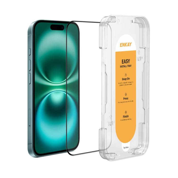 For iPhone 17 ENKAY Easy Install High Alumina Silicon Full Glass Film - iPhone 17 Tempered Glass by ENKAY | Online Shopping UK | buy2fix