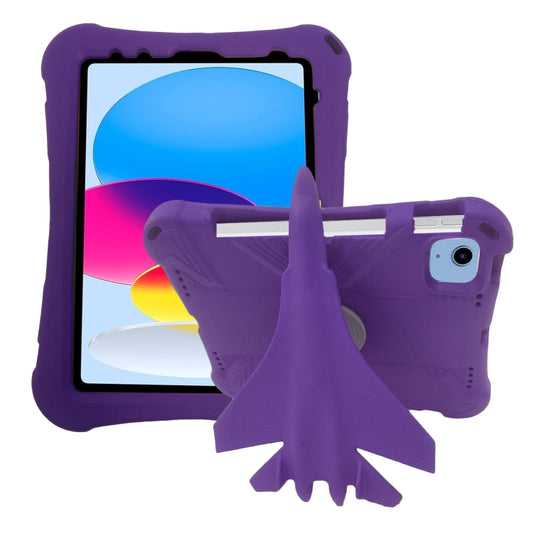 For iPad 2025 / 2022 360 Rotation Aircraft Holder EVA Shockproof Tablet Case(Purple) - iPad 2025 / 2022 Cases by buy2fix | Online Shopping UK | buy2fix