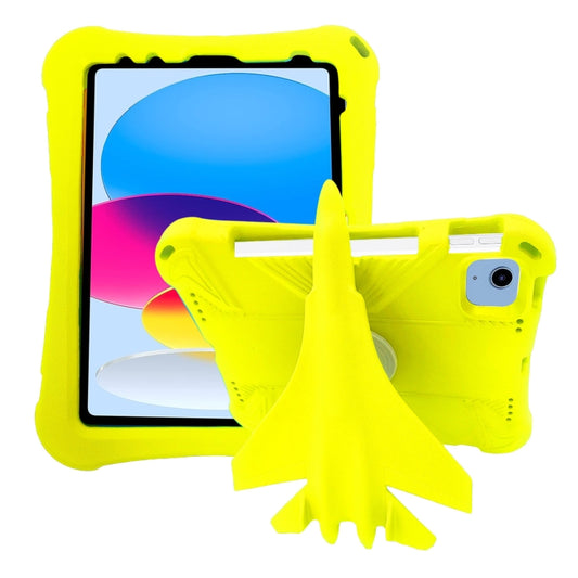 For iPad 2025 / 2022 360 Rotation Aircraft Holder EVA Shockproof Tablet Case(Yellow) - iPad 2025 / 2022 Cases by buy2fix | Online Shopping UK | buy2fix