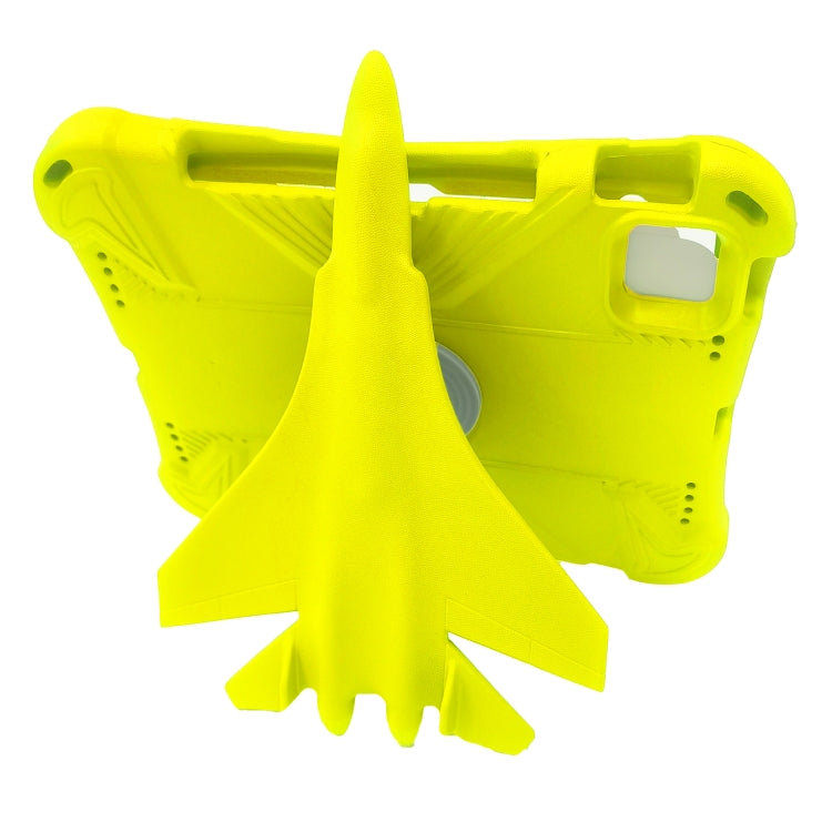 For iPad 2025 / 2022 360 Rotation Aircraft Holder EVA Shockproof Tablet Case(Yellow) - iPad 2025 / 2022 Cases by buy2fix | Online Shopping UK | buy2fix