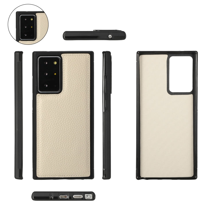For Samsung Galaxy Note20 Ultra Crossbody Multi-functional Zipper Wallet Litchi Leather Phone Case(Beige) - Galaxy Phone Cases by buy2fix | Online Shopping UK | buy2fix