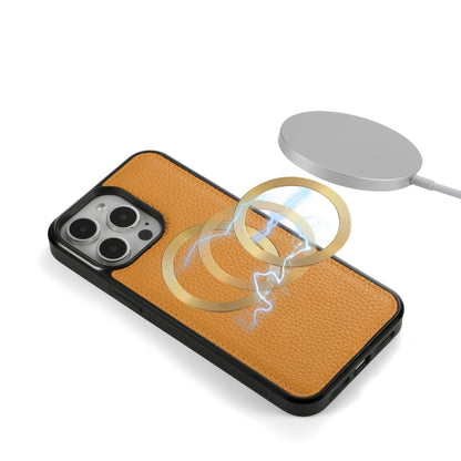 For iPhone 15 Pro Max MagSafe Crossbody Multi-functional Zipper Wallet Litchi Leather Phone Case(Orange) - iPhone 15 Pro Max Cases by buy2fix | Online Shopping UK | buy2fix