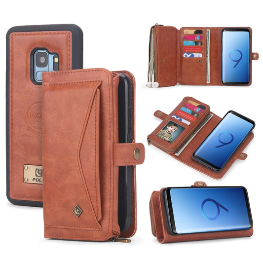 For Samsung Galaxy S9 Multi-functional Zipper Wallet Leather Phone Case(Orange) - Galaxy Phone Cases by buy2fix | Online Shopping UK | buy2fix