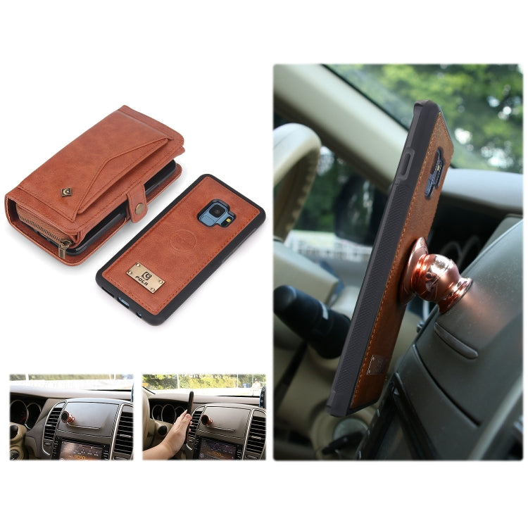 For Samsung Galaxy S9 Multi-functional Zipper Wallet Leather Phone Case(Orange) - Galaxy Phone Cases by buy2fix | Online Shopping UK | buy2fix