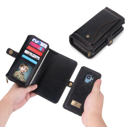 For Samsung Galaxy S9+ Multi-functional Zipper Wallet Leather Phone Case(Black) - Galaxy Phone Cases by buy2fix | Online Shopping UK | buy2fix