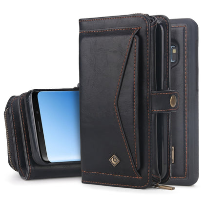 For Samsung Galaxy S9+ Multi-functional Zipper Wallet Leather Phone Case(Black) - Galaxy Phone Cases by buy2fix | Online Shopping UK | buy2fix