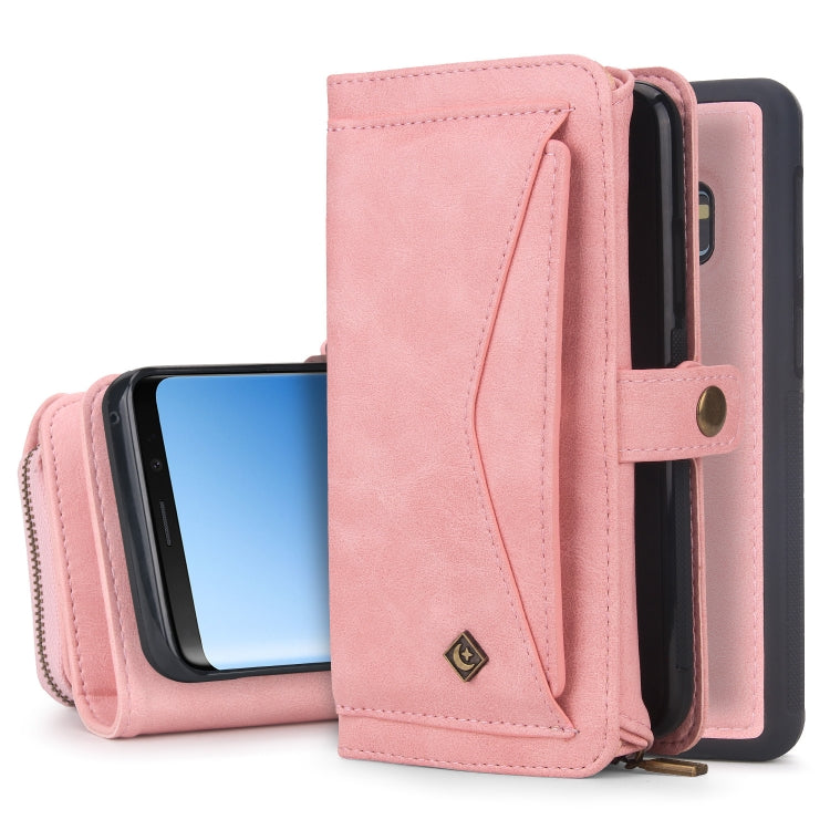 For Samsung Galaxy S9+ Multi-functional Zipper Wallet Leather Phone Case(Pink) - Galaxy Phone Cases by buy2fix | Online Shopping UK | buy2fix