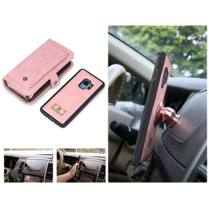 For Samsung Galaxy S9+ Multi-functional Zipper Wallet Leather Phone Case(Pink) - Galaxy Phone Cases by buy2fix | Online Shopping UK | buy2fix