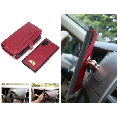 For Samsung Galaxy Note10+ Multi-functional Zipper Wallet Leather Phone Case(Red) - Galaxy Phone Cases by buy2fix | Online Shopping UK | buy2fix