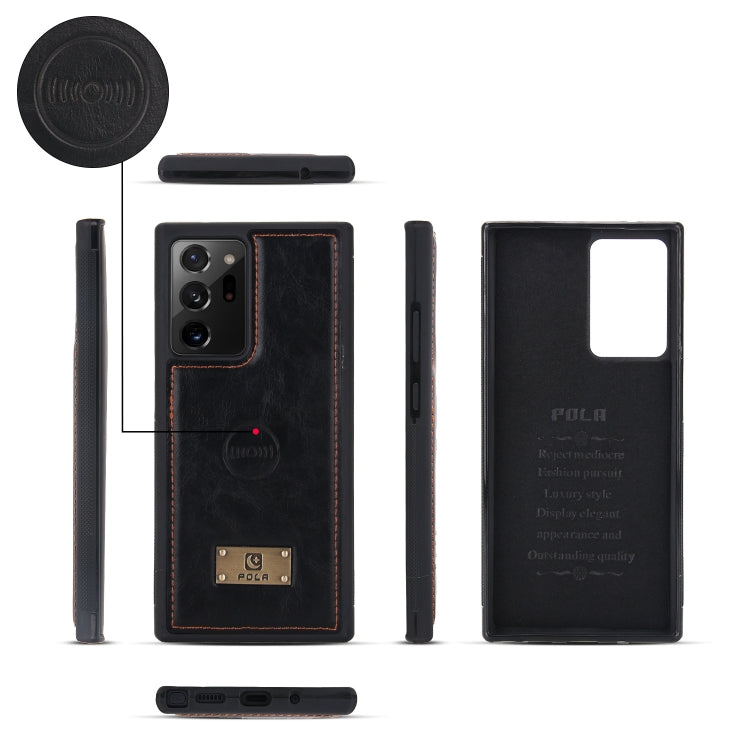 For Samsung Galaxy Note20 Ultra Multi-functional Zipper Wallet Leather Phone Case(Black) - Galaxy Phone Cases by buy2fix | Online Shopping UK | buy2fix