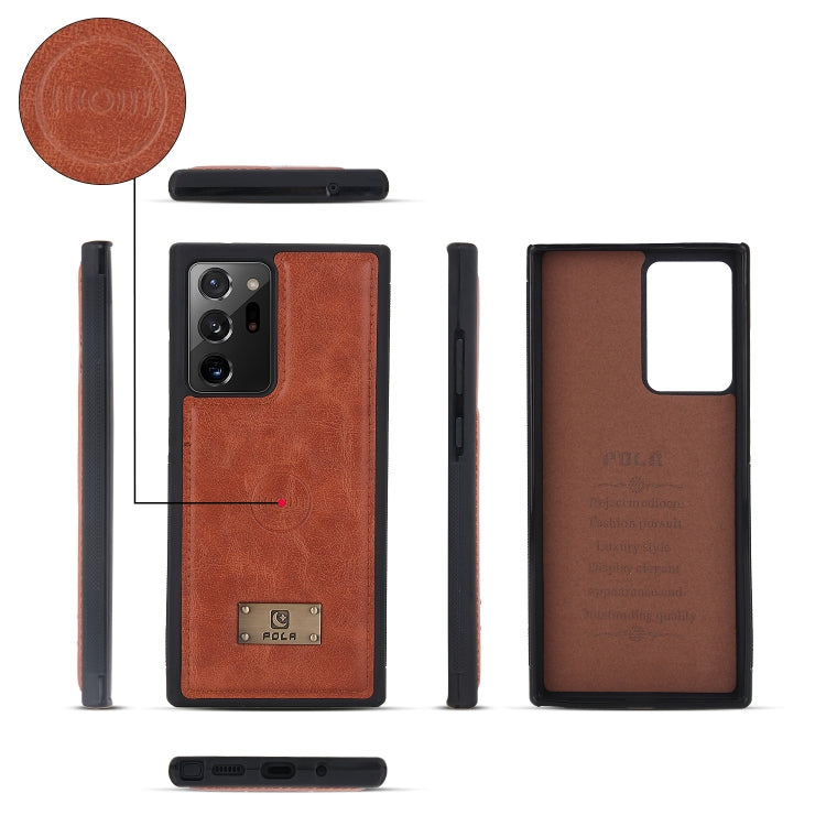 For Samsung Galaxy Note20 Ultra Multi-functional Zipper Wallet Leather Phone Case(Orange) - Galaxy Phone Cases by buy2fix | Online Shopping UK | buy2fix