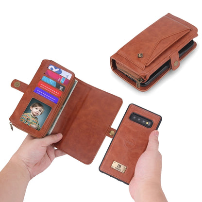 For Samsung Galaxy S10 Multi-functional Zipper Wallet Leather Phone Case(Orange) - Galaxy Phone Cases by buy2fix | Online Shopping UK | buy2fix