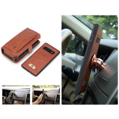 For Samsung Galaxy S10 Multi-functional Zipper Wallet Leather Phone Case(Orange) - Galaxy Phone Cases by buy2fix | Online Shopping UK | buy2fix