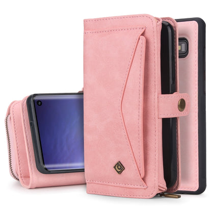 For Samsung Galaxy S10 Multi-functional Zipper Wallet Leather Phone Case(Pink) - Galaxy Phone Cases by buy2fix | Online Shopping UK | buy2fix