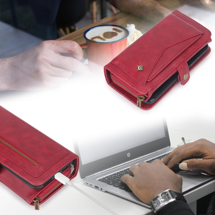 For Samsung Galaxy S10+ Multi-functional Zipper Wallet Leather Phone Case(Red) - Galaxy Phone Cases by buy2fix | Online Shopping UK | buy2fix