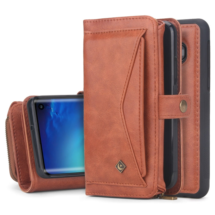 For Samsung Galaxy S10e Multi-functional Zipper Wallet Leather Phone Case(Orange) - Galaxy Phone Cases by buy2fix | Online Shopping UK | buy2fix