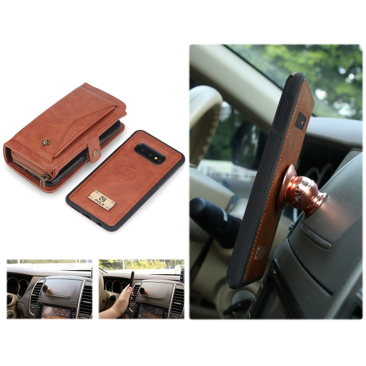 For Samsung Galaxy S10e Multi-functional Zipper Wallet Leather Phone Case(Orange) - Galaxy Phone Cases by buy2fix | Online Shopping UK | buy2fix