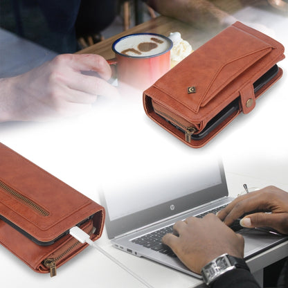 For Samsung Galaxy S10e Multi-functional Zipper Wallet Leather Phone Case(Orange) - Galaxy Phone Cases by buy2fix | Online Shopping UK | buy2fix