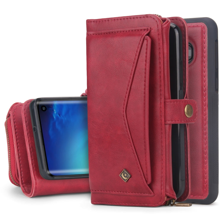 For Samsung Galaxy S10e Multi-functional Zipper Wallet Leather Phone Case(Red) - Galaxy Phone Cases by buy2fix | Online Shopping UK | buy2fix