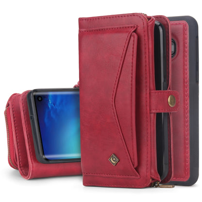 For Samsung Galaxy S10e Multi-functional Zipper Wallet Leather Phone Case(Red) - Galaxy Phone Cases by buy2fix | Online Shopping UK | buy2fix