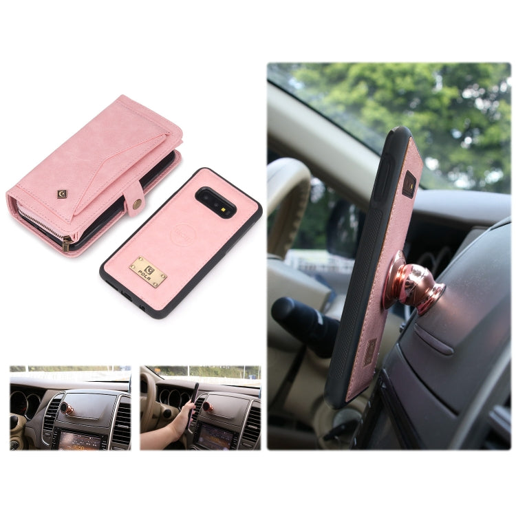 For Samsung Galaxy S10e Multi-functional Zipper Wallet Leather Phone Case(Pink) - Galaxy Phone Cases by buy2fix | Online Shopping UK | buy2fix