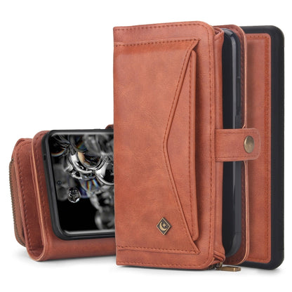 For Samsung  Galaxy S20 Ultra Multi-functional Zipper Wallet Leather Phone Case(Orange) - Galaxy Phone Cases by buy2fix | Online Shopping UK | buy2fix