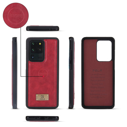 For Samsung  Galaxy S20 Ultra Multi-functional Zipper Wallet Leather Phone Case(Red) - Galaxy Phone Cases by buy2fix | Online Shopping UK | buy2fix