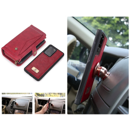 For Samsung  Galaxy S20 Ultra Multi-functional Zipper Wallet Leather Phone Case(Red) - Galaxy Phone Cases by buy2fix | Online Shopping UK | buy2fix