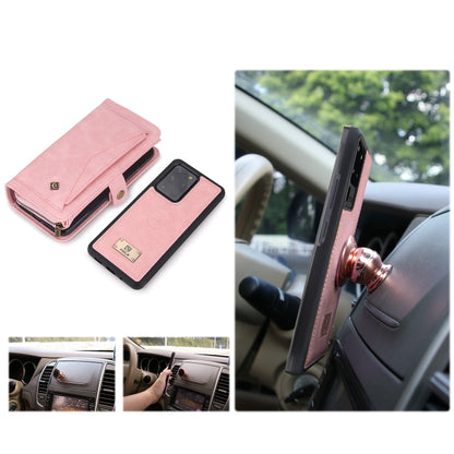 For Samsung  Galaxy S20 Ultra Multi-functional Zipper Wallet Leather Phone Case(Pink) - Galaxy Phone Cases by buy2fix | Online Shopping UK | buy2fix