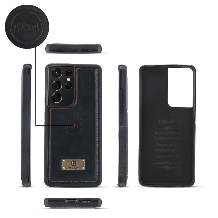 For Samsung Galaxy S21 Ultra 5G Multi-functional Zipper Wallet Leather Phone Case(Black) - Galaxy S21 Ultra 5G Cases by buy2fix | Online Shopping UK | buy2fix