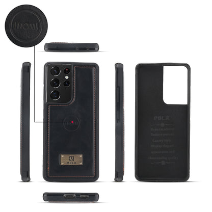 For Samsung Galaxy S21 Ultra 5G Multi-functional Zipper Wallet Leather Phone Case(Black) - Galaxy S21 Ultra 5G Cases by buy2fix | Online Shopping UK | buy2fix