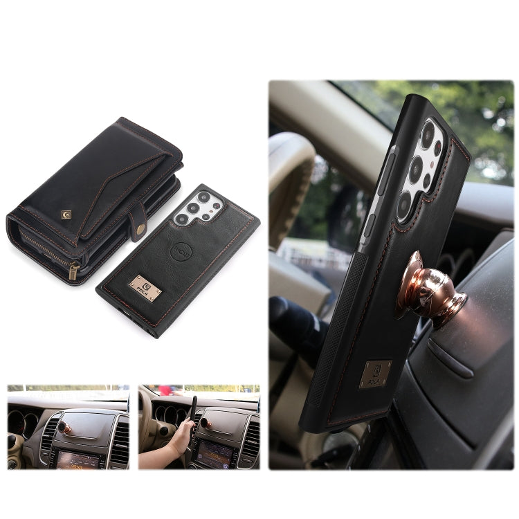 For Samsung Galaxy S23 5G Multi-functional Zipper Wallet Leather Phone Case(Black) - Galaxy Phone Cases by buy2fix | Online Shopping UK | buy2fix