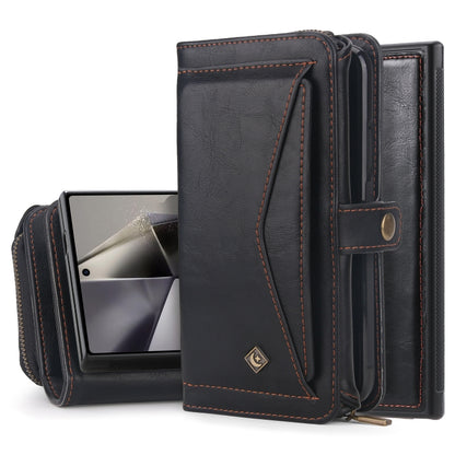 For Samsung Galaxy S24 5G Multi-functional Zipper Wallet Leather Phone Case(Black) - Galaxy S24 5G Cases by buy2fix | Online Shopping UK | buy2fix