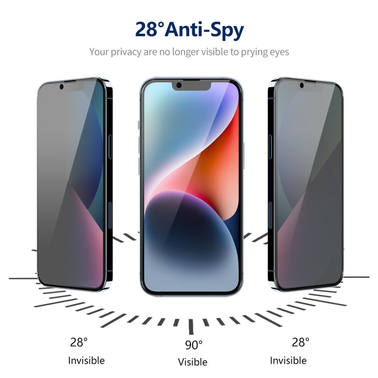 For iPhone 14 5pcs ENKAY Hat-Prince 360 Degree Anti-peeping Privacy Full Screen Tempered Glass Film by ENKAY