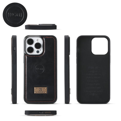 For iPhone 15 Pro Multi-functional Zipper Wallet Leather Phone Case(Black) - iPhone 15 Pro Cases by buy2fix | Online Shopping UK | buy2fix
