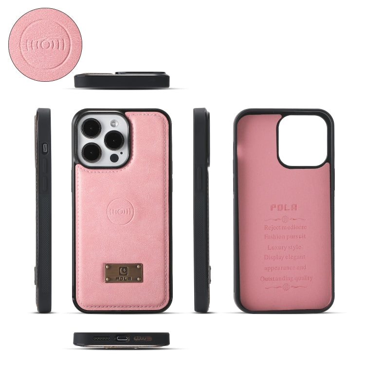 For iPhone 15 Pro Multi-functional Zipper Wallet Leather Phone Case(Pink) - iPhone 15 Pro Cases by buy2fix | Online Shopping UK | buy2fix
