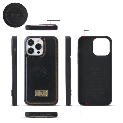 For iPhone 14 Multi-functional Zipper Wallet Leather Phone Case(Black) - iPhone 14 Cases by buy2fix | Online Shopping UK | buy2fix