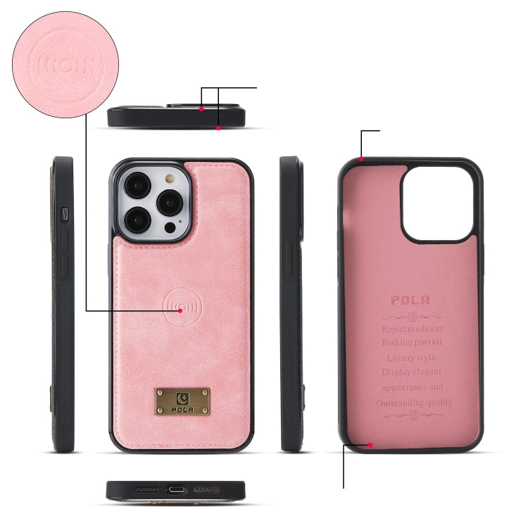 For iPhone 14 Multi-functional Zipper Wallet Leather Phone Case(Pink) - iPhone 14 Cases by buy2fix | Online Shopping UK | buy2fix