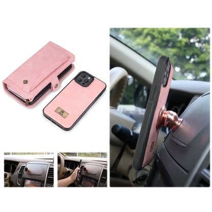 For iPhone 13 mini Multi-functional Zipper Wallet Leather Phone Case(Pink) - iPhone 13 mini Cases by buy2fix | Online Shopping UK | buy2fix