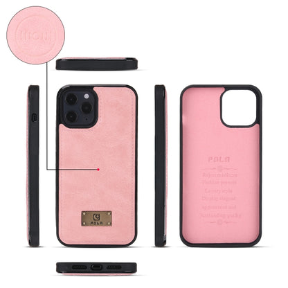 For iPhone 12 Multi-functional Zipper Wallet Leather Phone Case(Pink) - iPhone 12 / 12 Pro Cases by buy2fix | Online Shopping UK | buy2fix