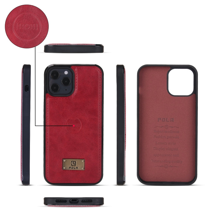 For iPhone 12 Pro Multi-functional Zipper Wallet Leather Phone Case(Red) - iPhone 12 / 12 Pro Cases by buy2fix | Online Shopping UK | buy2fix