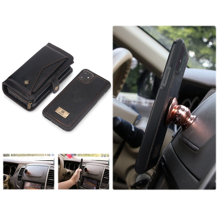 For iPhone 11 Multi-functional Zipper Wallet Leather Phone Case(Black) - iPhone 11 Cases by buy2fix | Online Shopping UK | buy2fix